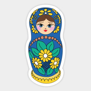 Matryoshka, Nesting doll, russian doll, cute doll Sticker